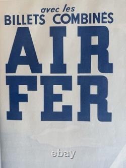 Affiche Air France Originale 1932 Air Fer Roland Hugon
