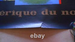 Affiche Air France, ancienne originale, amerique du nord, nathan