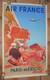 Affiche Air France, Ancienne Originale, Paris Mexico, Serge Prout, 1952