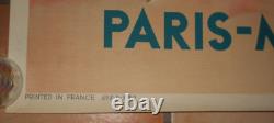 Affiche Air France, ancienne originale, paris mexico, serge Prout, 1952
