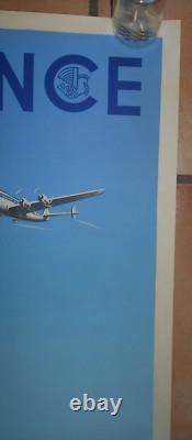 Affiche Air France, ancienne originale, paris mexico, serge Prout, 1952