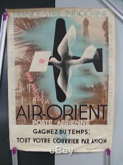 Affiche Air Orient France Syrie Indochine Poste Aerienne Signee A M Cassandre