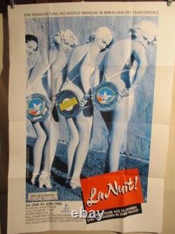 Affiche Allemande Nuit De La Pub Berlin 1988 Starlettes Gauloises Sympa