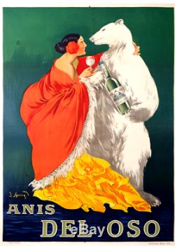 Affiche Ancienne ANIS del OSO Original Vintage Poster de 1919 by J. SPING