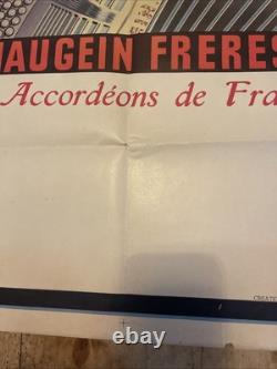 Affiche Ancienne Accordéons Maugein Frères Verchuren