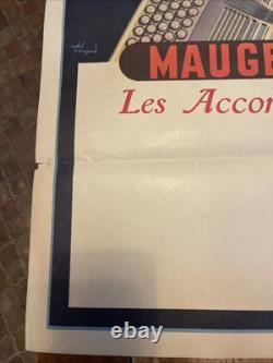 Affiche Ancienne Accordéons Maugein Frères Verchuren