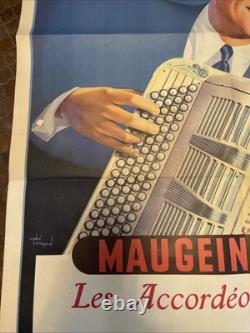 Affiche Ancienne Accordéons Maugein Frères Verchuren