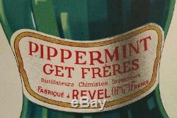 Affiche Ancienne Alcool Get 27 Pippermint 1937 Revel Haute Garonne 31 J. Leclerc