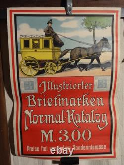 Affiche Ancienne Allemande Philatelie Postes