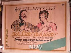 Affiche Ancienne Allemande Spectacle Chansons