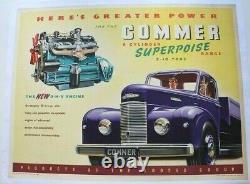 Affiche Ancienne Anglaise Camion Commer Rootes Superpoise 6 Cyl Ohv Engine 1955