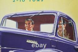 Affiche Ancienne Anglaise Camion Commer Rootes Superpoise 6 Cyl Ohv Engine 1955