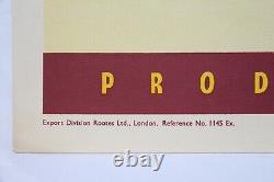 Affiche Ancienne Anglaise Camion Commer Rootes Superpoise 6 Cyl Ohv Engine 1955