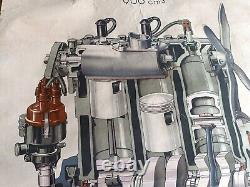 Affiche Ancienne Années 50 Automobile Moteur BMW Emw IFA F9 car motor