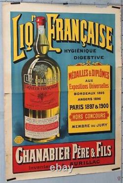 Affiche Ancienne Anonyme Circa 1920 Liqueur Francaise Chanabier Pere Et Fils