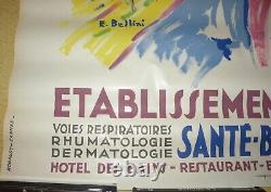Affiche Ancienne Berthemont- Nice 120 X 80 CM Par Bellini Parfait Etat