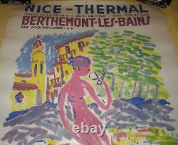 Affiche Ancienne Berthemont- Nice 120 X 80 CM Par Bellini Parfait Etat