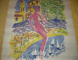 Affiche Ancienne Berthemont- Nice 120 X 80 CM Par Bellini Parfait Etat