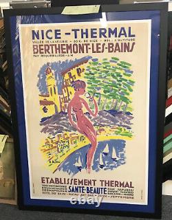 Affiche Ancienne Berthemont- Nice 120 X 80 CM Par Bellini Parfait Etat