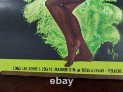 Affiche Ancienne Cabaret Revue Parisienne Signee Aslan Lisette Malidor Casino