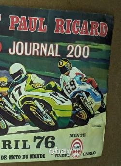 Affiche Ancienne Circuit Paul Ricard Moto Journal 1976 Depardieu