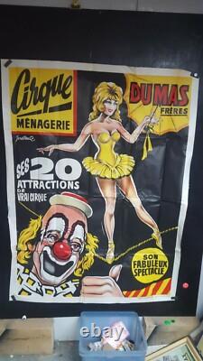 Affiche Ancienne Cirque Dumas Litho Vers 1950
