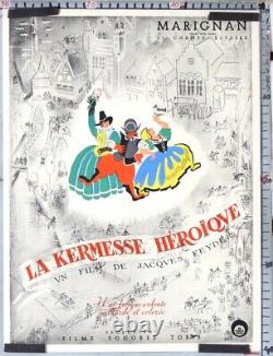 Affiche Ancienne Claude Le Meunier 1935 Film La Kermesse Heroique 1935