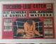Affiche Ancienne Combats De Catch Trocadero Liège Entoilée