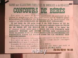 Affiche Ancienne Concours Bebes Rare