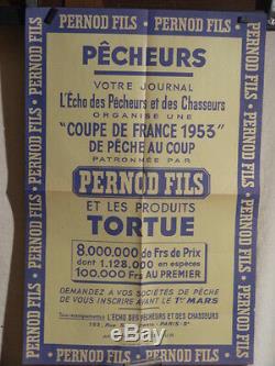 Affiche Ancienne Concours Peche Pernod