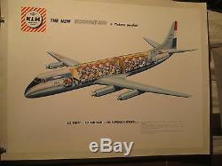 Affiche Ancienne Eclate Viscount Klm