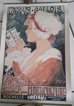 Affiche Ancienne Engrais Gaulois Signé Albert Matignon 54 CM Par 36 CM