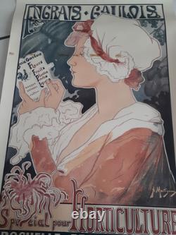 Affiche Ancienne Engrais Gaulois Signé Albert Matignon 54 CM Par 36 CM