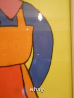 Affiche Ancienne Entoilee Et Encadree Raymond Savignac