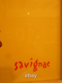 Affiche Ancienne Entoilee Et Encadree Raymond Savignac