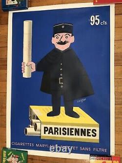 Affiche Ancienne Entoilee Raymond Savignac Parisiennes (1951)