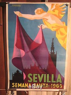 Affiche Ancienne Feria Seville 1965