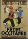 Affiche Ancienne Fetes Occitanes Amelie Les Bains
