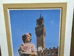 Affiche Ancienne Firence Florence Italia Italie 1954