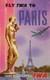 Affiche Ancienne Fly Twa Paris France La Tour Eiffel