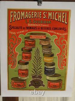 Affiche Ancienne Fromages Bordeaux