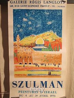Affiche Ancienne Galerie Israel Szulman Deco Belle