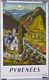 Affiche Ancienne Gerard Calvet 1959 Sncf Pyrenees