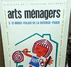 Affiche Ancienne Grand Palais Arts Menagers Paris Francis Bernard