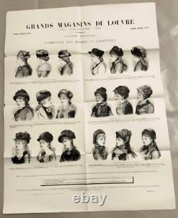 Affiche Ancienne Grands Magasins du Louvre Saison d'Hiver 1879