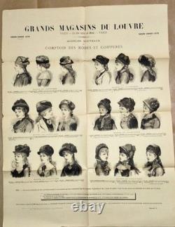 Affiche Ancienne Grands Magasins du Louvre Saison d'Hiver 1879