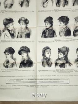 Affiche Ancienne Grands Magasins du Louvre Saison d'Hiver 1879