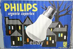 Affiche Ancienne Guy Georget Lampes Philips Argenta Superlux