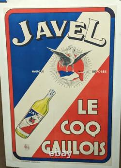 Affiche Ancienne Javel Le Coq Gaulois R Monnier Bordeaux Gironde 33 1931