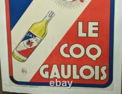 Affiche Ancienne Javel Le Coq Gaulois R Monnier Bordeaux Gironde 33 1931